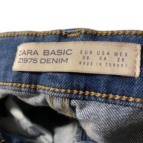 Zara Mid Rise Skinny Jeans with Striped Sides - Picture 7 of 13